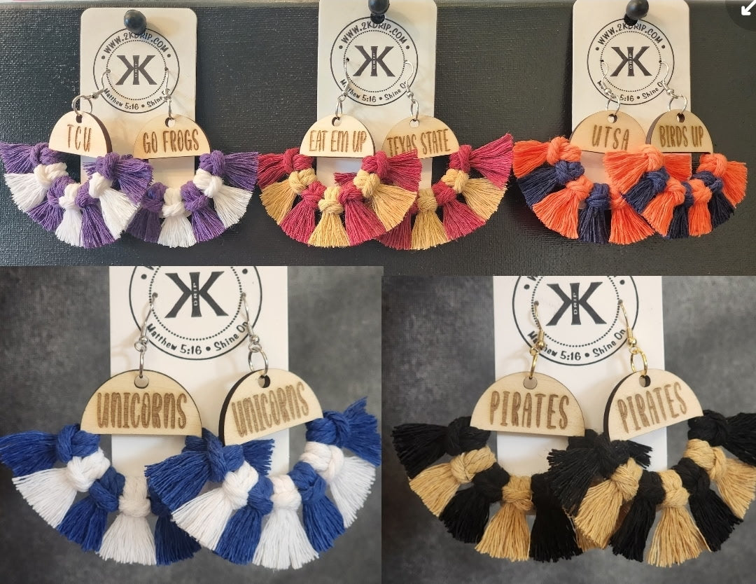 Team Spirt Tassel Earrings